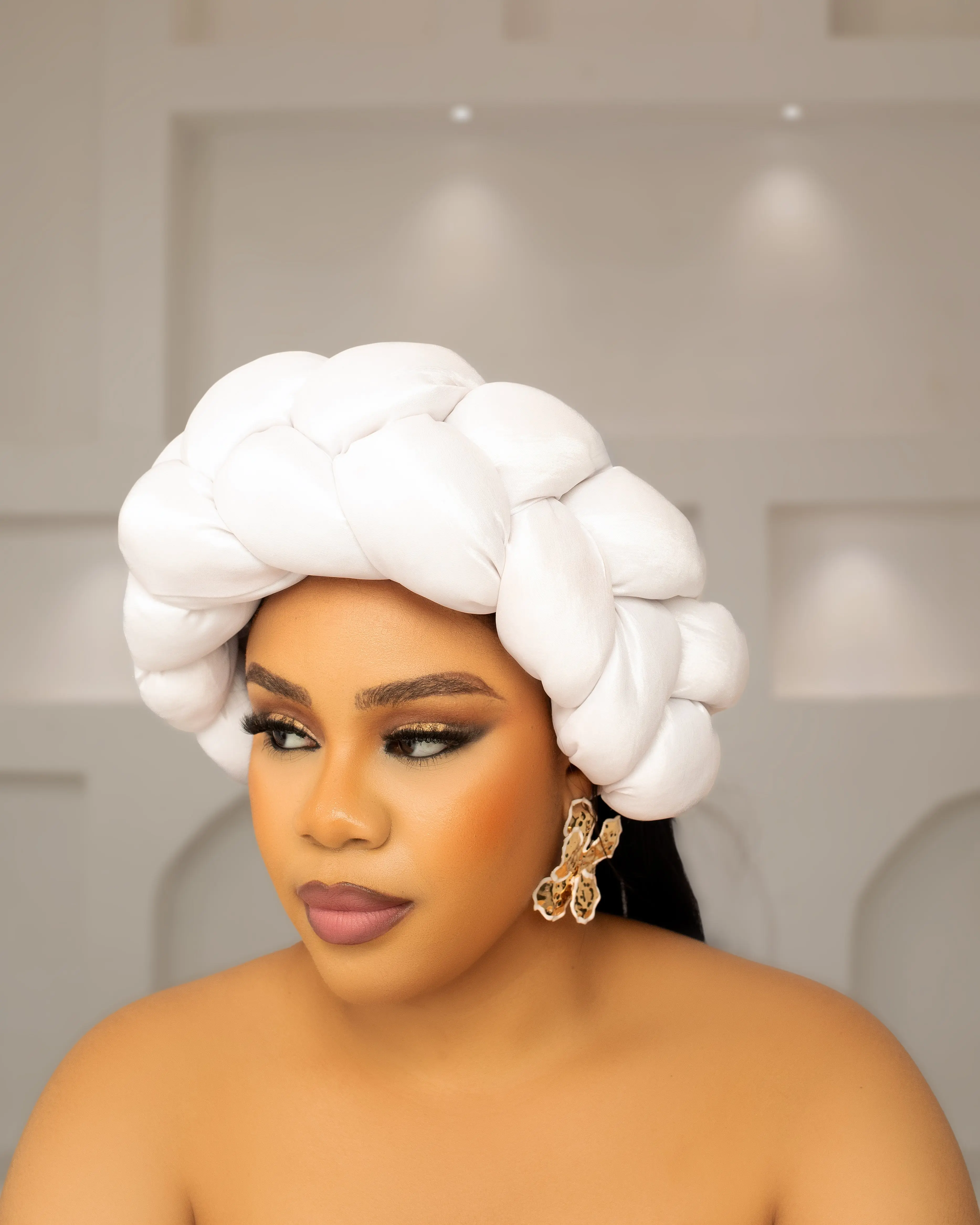 ZURI AFRICAN BRAIDED HAIRBAND (WHITE)