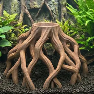 Natural Mangrove Stump Hideout Aquarium Decoration