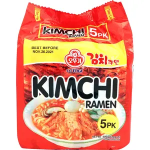 Ottogi Kimchi Ramen Family Pack - Chewy, Savory Cheese-Flavored Spicy Korean Instant Noodles, Pantry Food (21.16 oz)