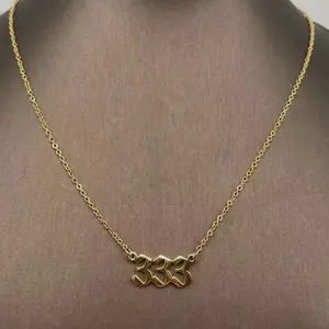 333 18K Gold Stainless Steel Necklace