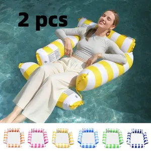 Adult Inflatable Pool Floats Set, Large Water Hammock, 4-In-1 Multi-Functional Pool Toy, Relaxing Chair Floating, Vacation Fun, Pool Float Lounge, Pool Floaties, Pool Floaters