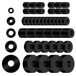 PCS Rubber Spacer  Sizes Black NonSlip Anti Vibration Isolation Pads Rubber Bushings Spacers Washers Mechanical Vibration Damping Pads