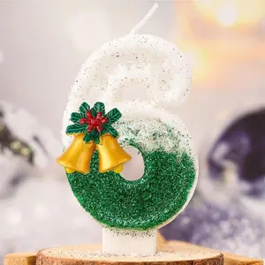 Christmas Themed Birthday Candle, Creative Bell Shaped Birthday Candle, Cake Decoration for Birthday Party, Festive & Party Supplies, Ornaments