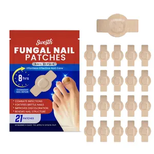 Swesth Advanced Nail Repair Patches - Nighttime Renewal 21 Count for Discolored & Damaged Nails - 8-Hour Intensive Care Restores Healthy Appearance