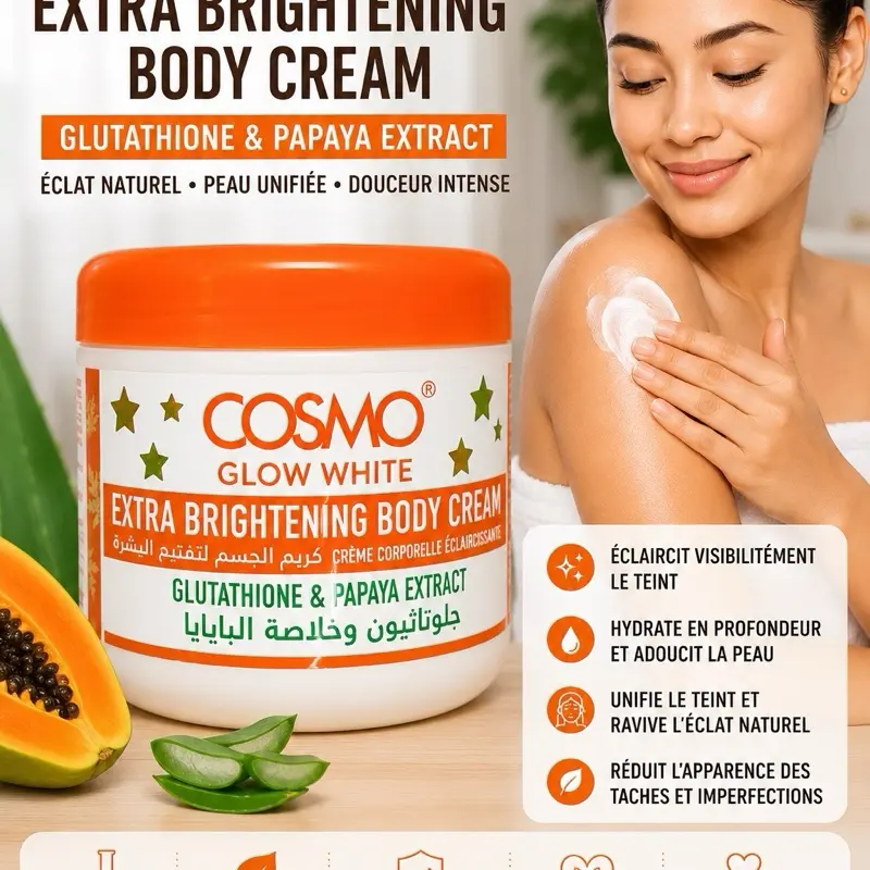 Cosmo Glow Papaya Cream Body Lotion, 300ml (10.14 oz)