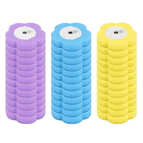 Disposable Toilet Brush Refill, 36pcs/set 3 Layer Sponge Toilet Brush Replacement Head, Household Cleaning Tool for Bathroom Toilet, House Accessories, Home Cleaning Products, Cleaning Supplies