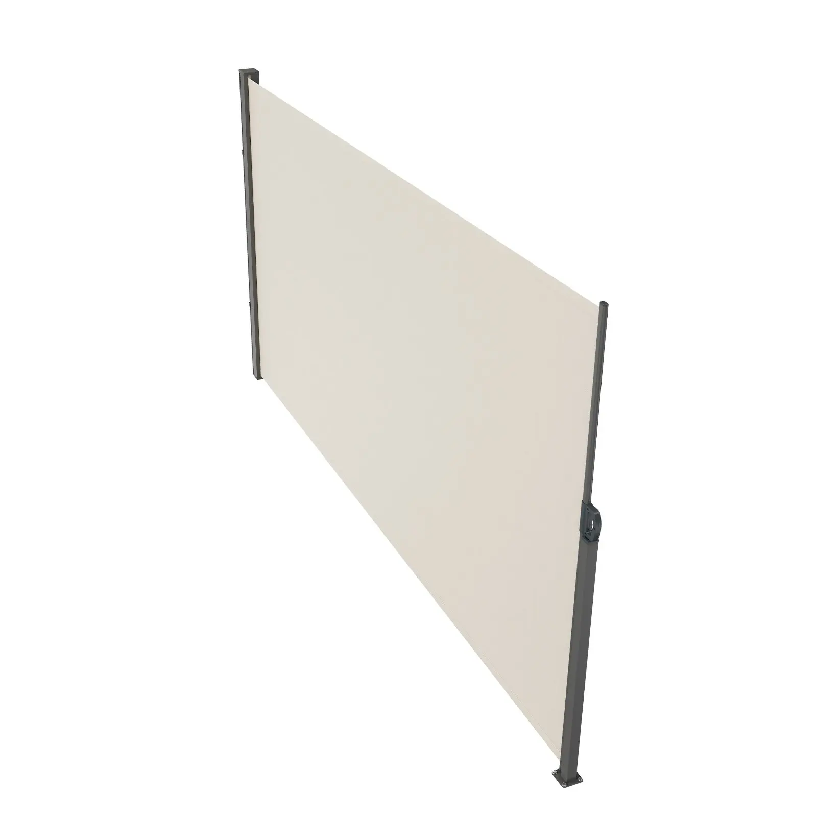 VEVOR H038 Retractable Side Awning with Telescopic Pole, 71x138 in Stable 180g/m² Waterproof Windproof Polyester, 9.2 kg Patio Shade Extends Lifespan for Balcony, Outdoor Activities, Beige, 5.91X11.48 Ft