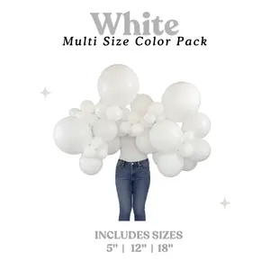 White Balloon Pack with Optional Add-Ons