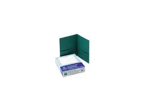Oxford 57556 Twin-Pocket Portfolio, Embossed Leather Grain Paper, Hunter Green