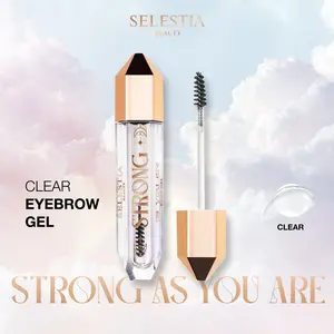 SELESTIA BEAUTY Clear Eyebrow Gel Strong As You Are – Long-Lasting Formula for Strong Hold & Natural Finish, Clump & Flake Free – Taming & Defining Brow Lamination Gel, 0.095 fl.oz.