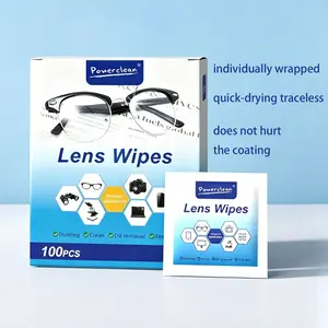 Individually Wrapped Eye Glass Cleaner Wipes – 100 Count Multi-Purpose Lens Wipes for Glasses, Cameras & Goggles (Streak-Free & Anti-Scratch)