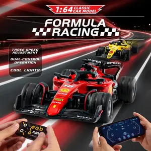 Authentic Ferrari 1:64 Formula F1 Alloy Mini RC Car, Off-Road Climbing Terrain, Powerful Horsepower, APP Remote Control, USB Charging