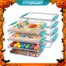 【Sensory Bins】Vtopmart 6 Qt Plastic Storage Bins with Lids, Clear Sensory Bins, Arts Crafts Organizers and Storage, Stackable Containers for Home Office and School Supplies,Halloween Christmas Gift ideas
