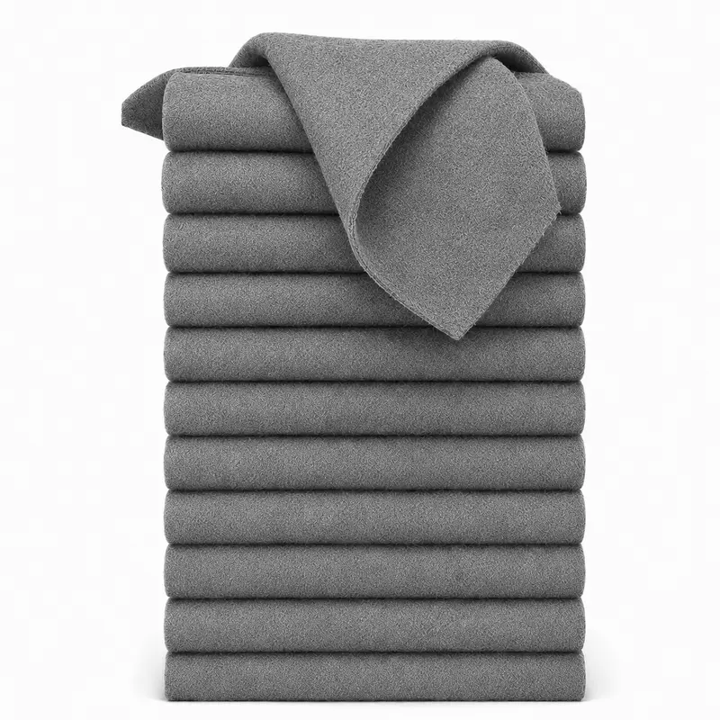 Premium Microfiber Cleaning Cloths Set (6-12 Pack, 30 × 20 Cm) - Thick, Lint-Free, Streak-Free Clean, Reusable, Absorbent, Anti-Scratch Soft Cleaning Towel - All Purpose Cloths Safe on Glass, Mirrors, Screens, Home Supplies