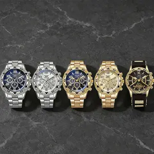 Men's Stainless Steel Watch Band Set, Modern Fashionable Wristwatch, Fashion Business Style Quartz Watches, Ideal for Daily Wear & Holiday Gifts