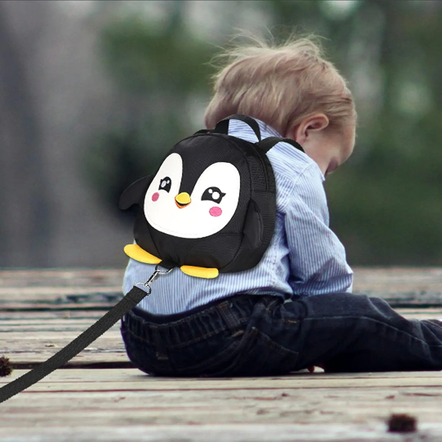 Toddler Harness Backpack Leash, Cute Penguin Kid Backpacks with Anti Lost Wrist Link, Mini Child Backpack Harness Leashes Walking Wristband Rope Travel Bag Harness Rein for Baby Girls (Black) Toddler Harness Backpack Leash, Cute Penguin Kid Backpacks with Anti Lost Wrist Link, Mini Child Backpack Harness Leashes Walking Wristband Rope Travel Bag Harness Rein for Baby Girls (Black)