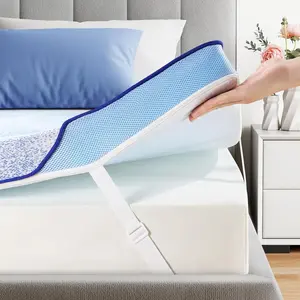 Firm Mattress Topper - 3 Inch Memory  Bed Topper for  , Mattress Pad with Cooling  Cover, Removable & Washable & Non-Slip, CertiPUR- & Oeko-Tex Certified