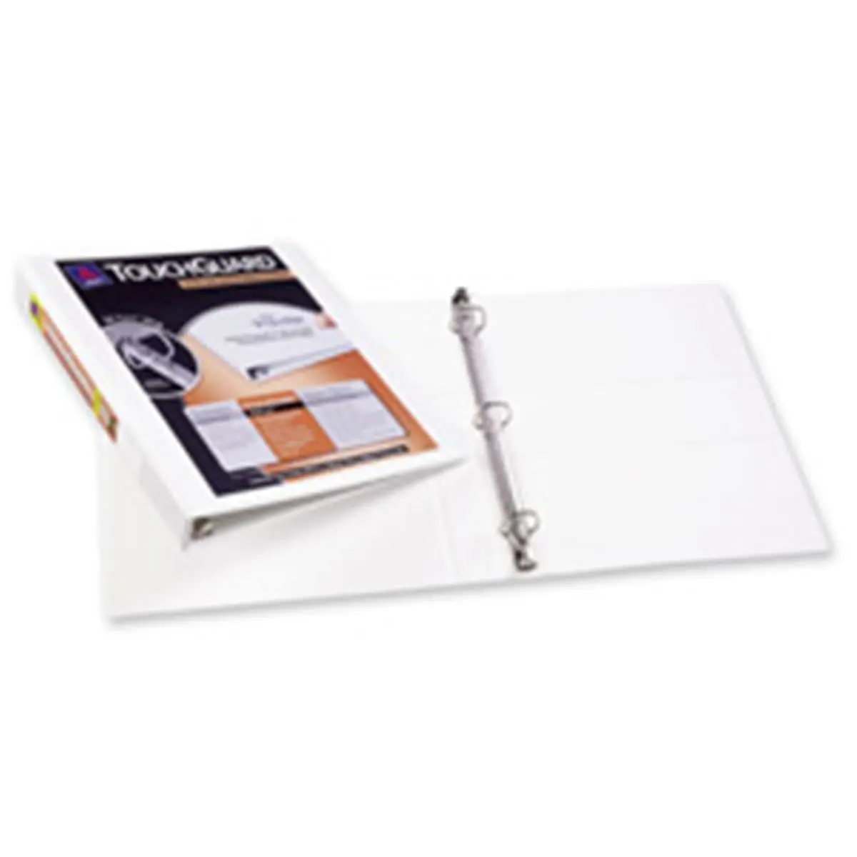 Avery AVE17142 Polypropylene Protective 3-Ring Binders - 0.50in Cap, Sheet Size 11x8.5in, Nonstick, Archival Safe, Gap-Free EZ-Turn Rings, 4 Interior Pockets, Bacteria Growth Prevention, Page Protection, Gap-Free Rings