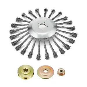 Steel Wire Trimmer Head,Fits 5mm Shaft,Weed Wacker Replacement Heads,Duty Weed Brush Cutter Attachment for Electric & Cordless String Trimmers,ldeal for Grass,Moss & Rust Removal,MirrorZone.