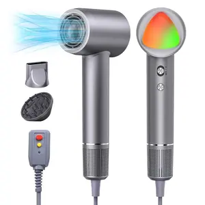 Hair Dryer 160,000 RPM Ionic Hair Dryer, 500M Negative Ions, Fast-Drying, Low Noise, Lightweight with Diffuser & Nozzle for Home & Travel