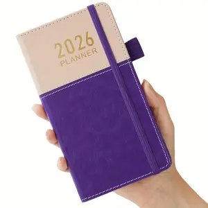 Pocket Planner 2026, JAN 2026- DEC 2026 Weekly & Monthly Small Calendar for Purse, with Monthly Stickers, Water Proof Leather, Mini Size (3.8" X 7") Hardcover Agenda for Organizing & Planning