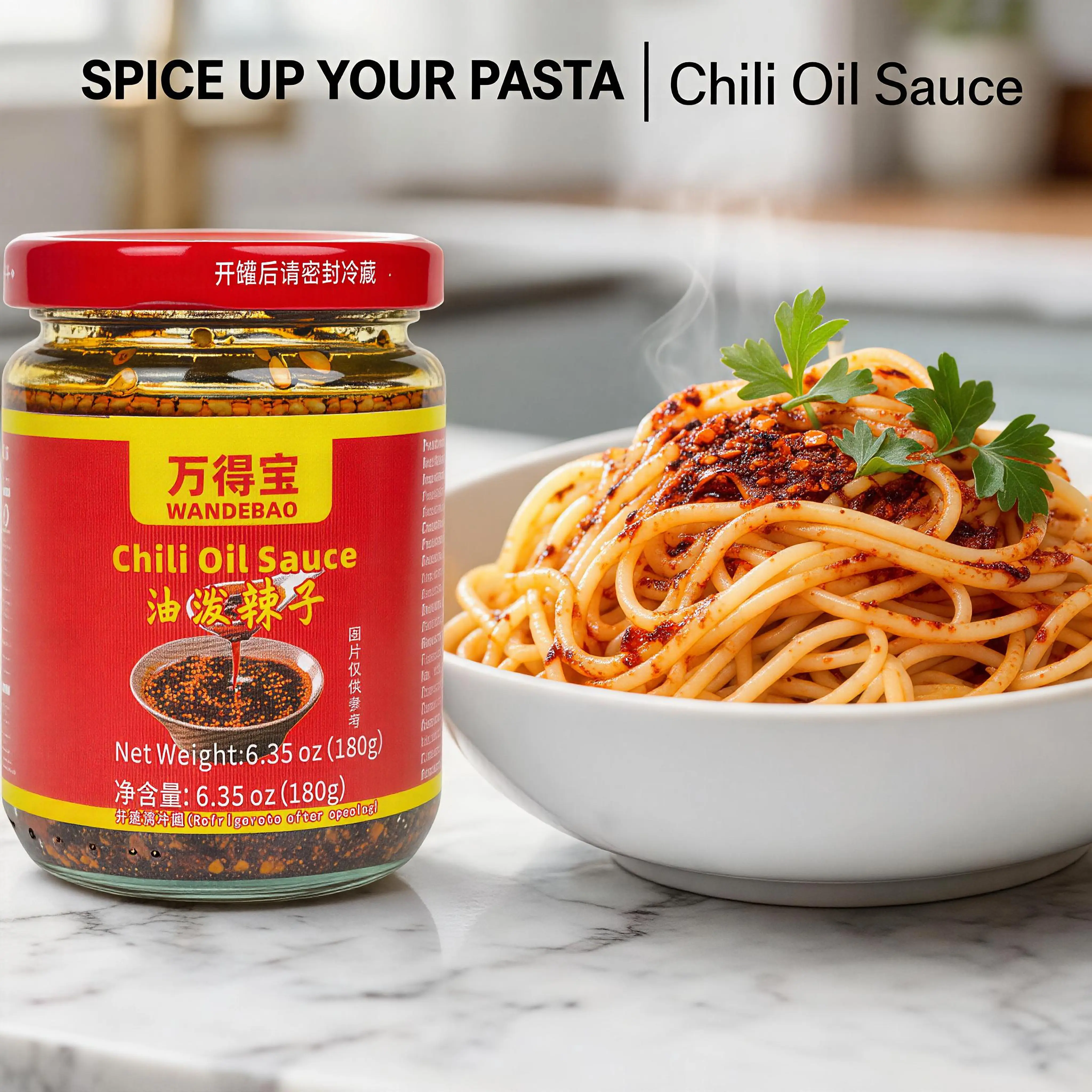 Handcrafted Balanced Heat Chili Oil Sauce - Low Sodium, Ambient Temp., Whole Chili & Garlic Slow Extraction, Rich Savory Flavor, Ideal for Pasta Dishes & Roasted Lamb Chops, Versatile Dip, Whole Chilies#backtoschool