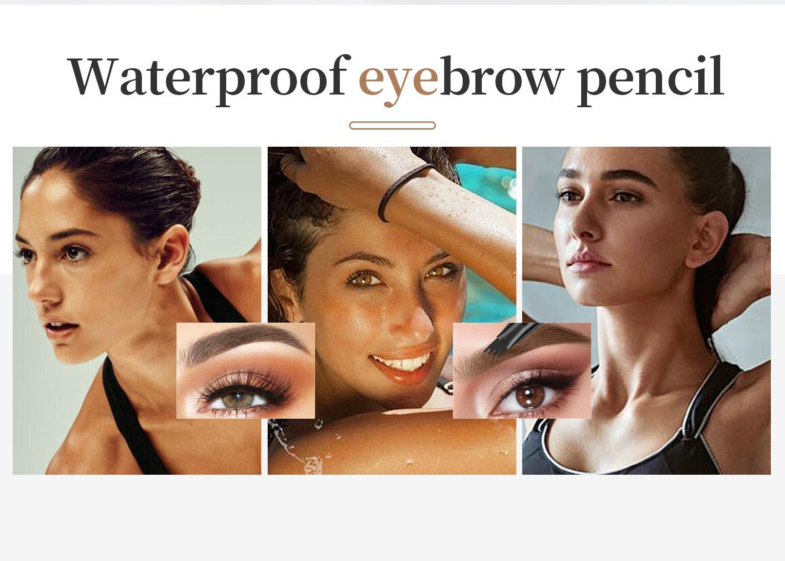 Eyebrow Pencil with Micro-fork Tip Applicator,Long Lasting Eyebrow Pencil, Brow Styling Brush,Eye Brow Makeup Tool, Makeup Accessories