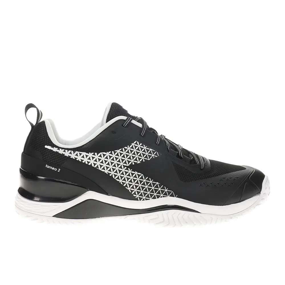 diadora Mens Blushield Torneo 2 All Ground Tennis Sneakers Shoes - Black