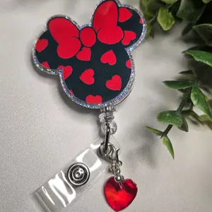 Cute Acrylic Badge Reel Transparent Material for Secure Convenient Badge Carrying Ideal for Offices Schools and Events Compact and Versatile