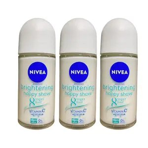 Nivea Brightening Happy Shave 3 Pack Deodorant Super Food Vitamin C & Vitamin B5, Each Stick 50mL Comfort