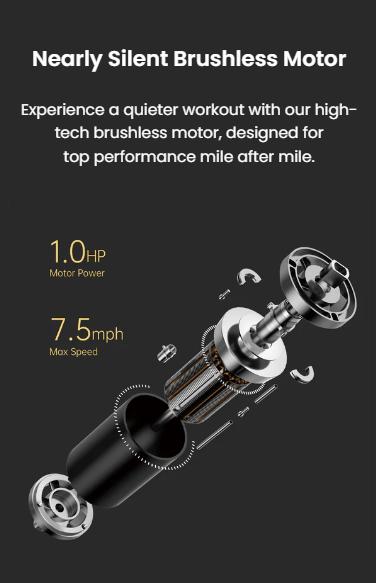 WalkingPad MX3 Folding Treadmill with Adjustable Handrail for Home Gym | 7.4MPH