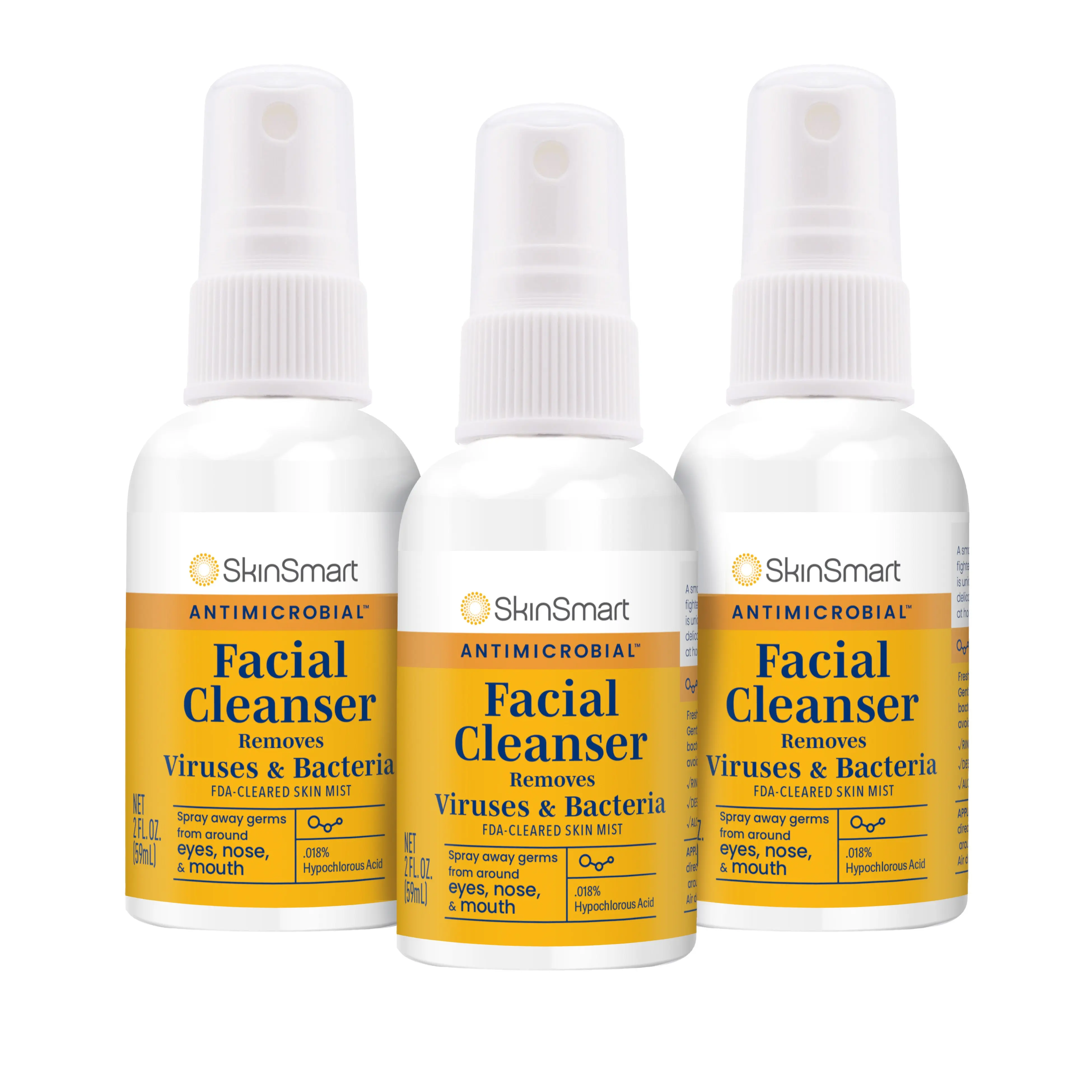SkinSmart Antimicrobial Facial Cleanser Removes Viruses & Bacteria
