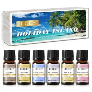 Holiday Island Series Aromatherapy Essential Oil, 6 Counts/set Aromatherapy Oil for Diffusers Humidifiers Home, Summer Essentials