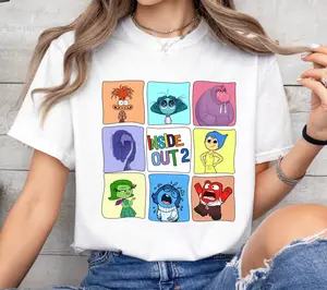 Disneyland Inside Out 2 Emotions Characters Shirt, Joy, Sadness, Anger, Fear, Disgust, Anxiety Shirt, Disneyland Family Trip Shirt