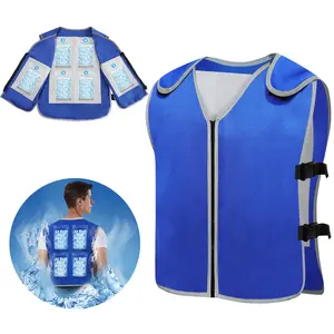 Cooling Vest for Men Women - Ice Cold Vest with 24 Ice Pack, Adjustable Cool Vest for Hot Weather Work