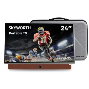 Skyworth 24-Inch Portable Smart TV Frame - 1080P FHD Google TV, Matte Screen Television, HDR10, Dolby Audio, LED, Bluetooth, Chromecast, High-Performance Battery, Voice Controlled Television Set Box