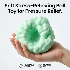 Stress Relief Soft Ball Toy, Decompression Squeeze, Asmr Slow Rebound Plush Toy for Anxiety, Adhd, Autism, Office Stress Relief, Halloween and Christmas Gift, Squishies