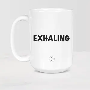 The Black Mug Co. Exhaling Mug, Ceramic 11oz - 15oz Tea Coffee