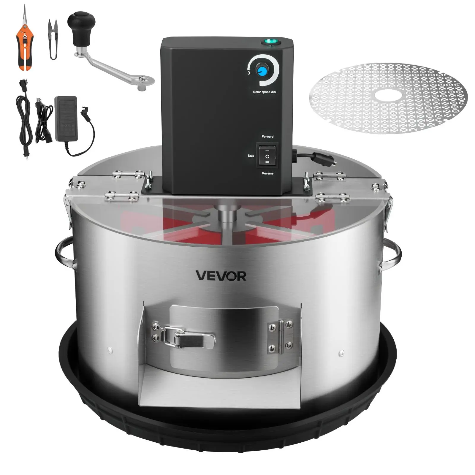 【SummerFinds】VEVOR Electric Bud Leaf Trimmer, 2-in-1 Manual & Electric, 16 in Bud Trimmer with Stainless Steel Blades, Visual Cutting, Wet & Dry Hydroponic Cutting Machine with Tray, for Plant Buds Flowers