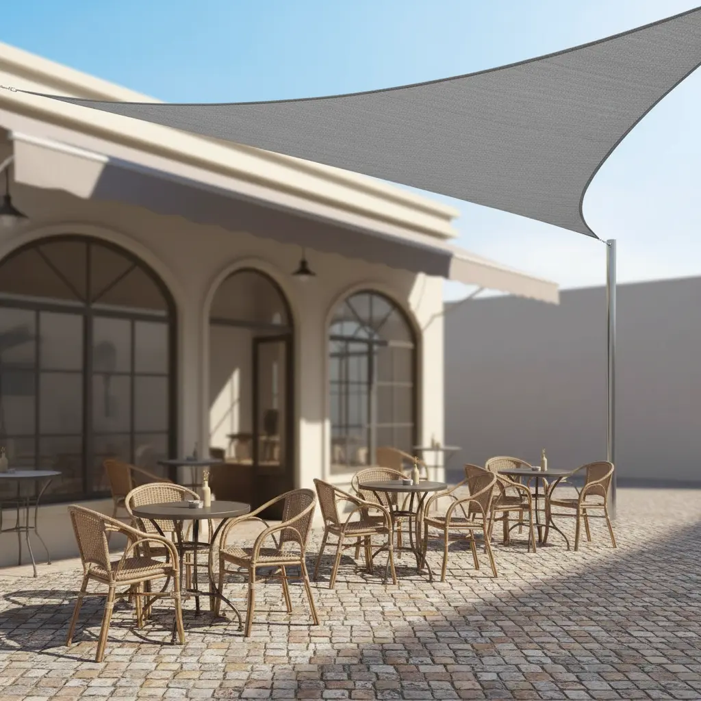 Nw 3lbs  Shade Sail Triangular Awning Sun Shade Sail Canopy Awning, 95% UV Blockage, Water & Air Permeable