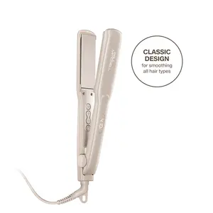 Paul Mitchell Smooth+ Ceramic Flat Iron - Black, Curved Edges, Even Heating, Effortless Glide, Ceramic Hair Styling Appliance for All Hair Types