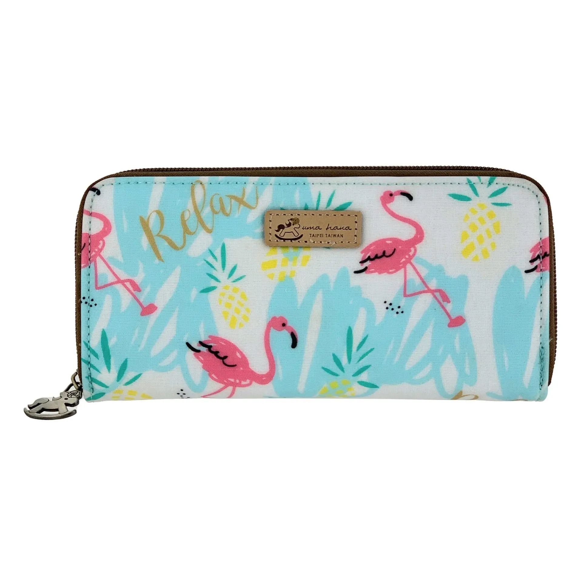 Blue Flamingo Paradise Long Wallet