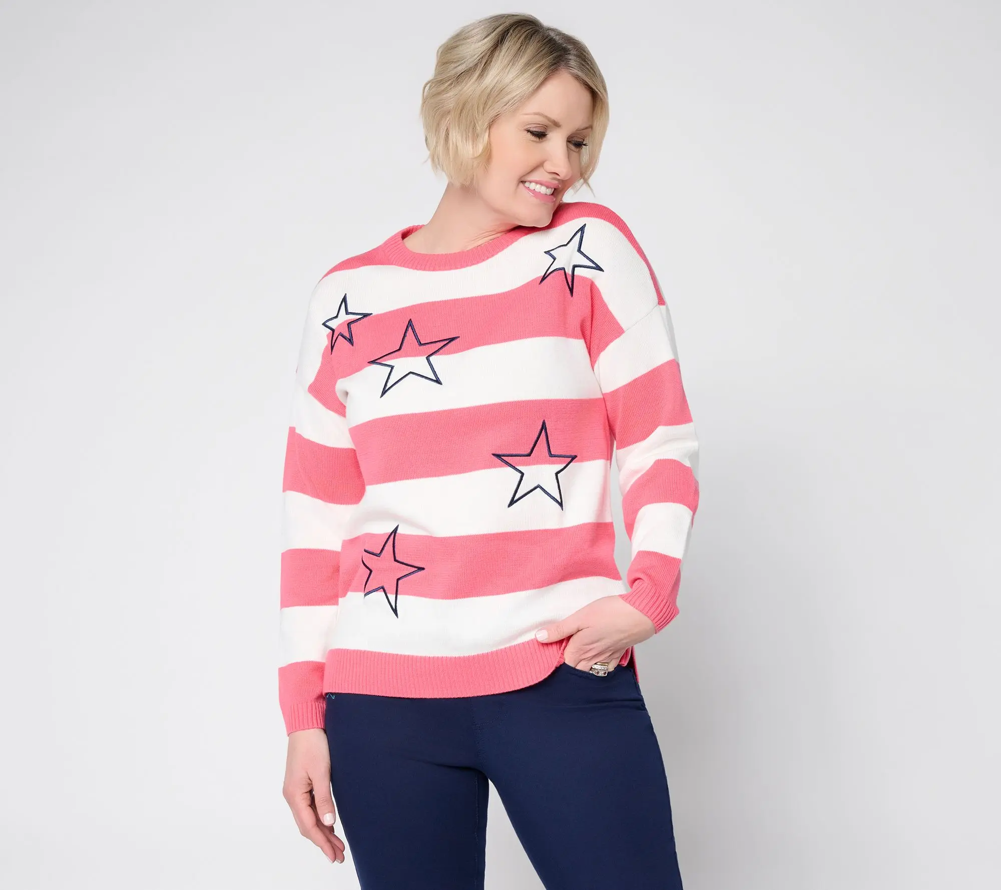 Liberty Belles by Kim Gravel Stars and Stripes Summer Sweater