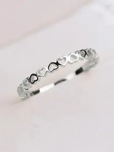 Women's Elegant Hollow out & Heart Design Cuff Ring (1 Piece), Fashion Stackable Ring for Party, Daily Clothing Decor, Trendy Engagement Ring for Birthday Gift, Heart Cluster Ring, Stackable Finger Rings, Stacking Rings