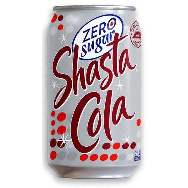 Shasta Zero Sugar Cola Soda, 8oz - Case of 48