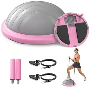 3-In-1 Balance Ball Trainer 18'' Yoga Stability Ball with Foot Pump & Resistance Bands |   300 LBS Support Home Workout Equipment