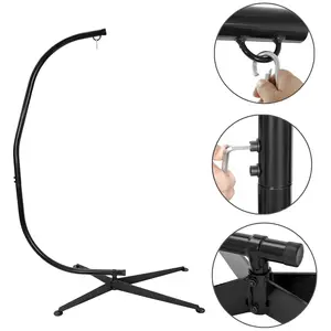Segawe Steel Hammock C-Stand, Black 46.5 x 33.9 x 82.7"