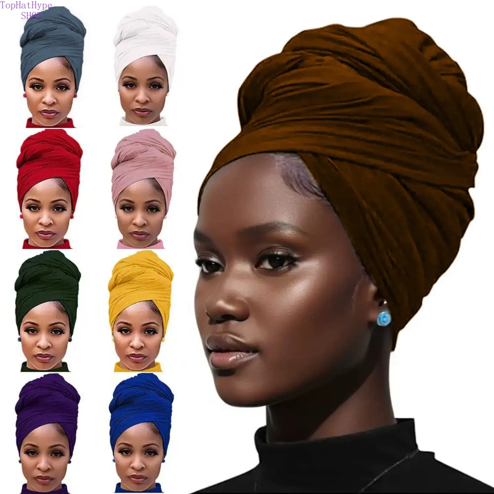 Female Mercerized Cotton Hooded Scarf Head Wrap Pullover - Soft Sweat Cloth, Windproof, Sandproof, Warm, Casual Fashion Neck & Head Accessory for Daily Outdoor Wear
