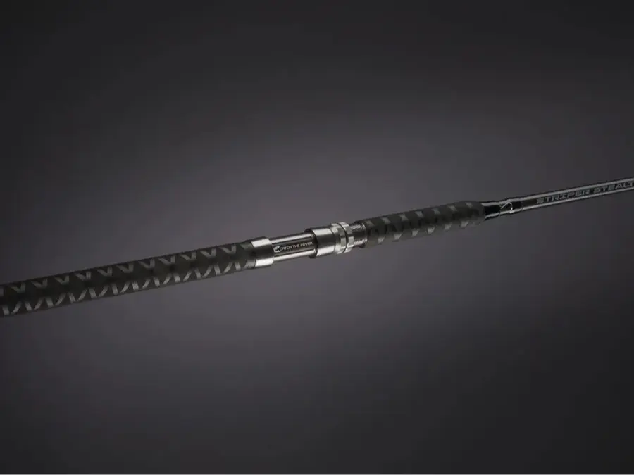 Catch The Fever Striper Stealth 7'6" Casting & Spinning Rod for Striped Bass Salmon & Halibut, Medium to Extra Heavy, S-Glass with advanced grips, 1 year warranty included