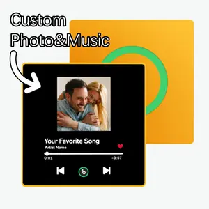 【Customization】Custom Music Fridge Magnet New 4.0 Upgrade Colorful with Frame Personalized Album Fridge Magnet That Can Be Played Song Anniversary Gift for Couplh